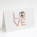 Schnauzer Love Greeting Cards And Envelopes Pack Of 8 7 In X 5 In