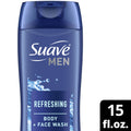 Suave Men Liquid Body Wash & Shower Gel, Refresh, Cedar & Spice, 15 Oz