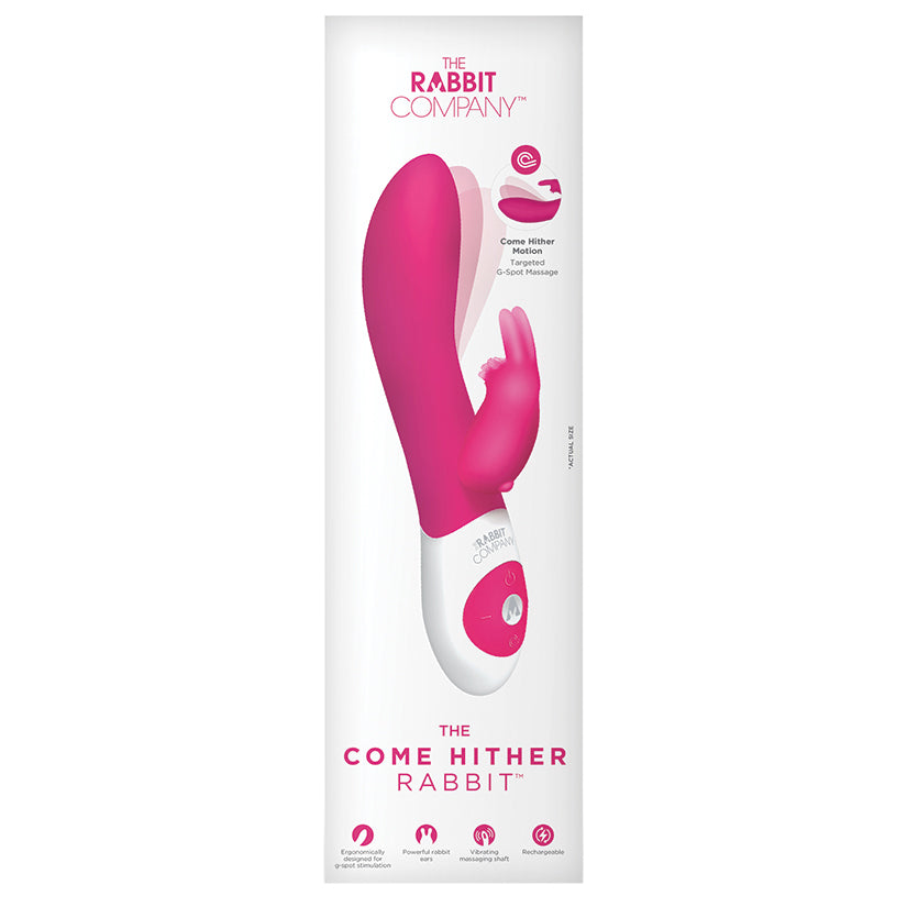 The Come Hither Rabbit Rechargeable-Hot Pink 7.75''