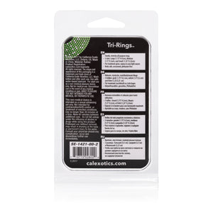 California Exotics Tri-Ring, Glow-In-The-Dark (One Size)