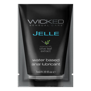 Wicked Jelle Waterbased Anal Lubricant 3Ml Foil
