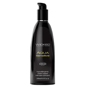 Wicked Aqua Sensitive Waterbased Hypoallergenic Lube 8Oz