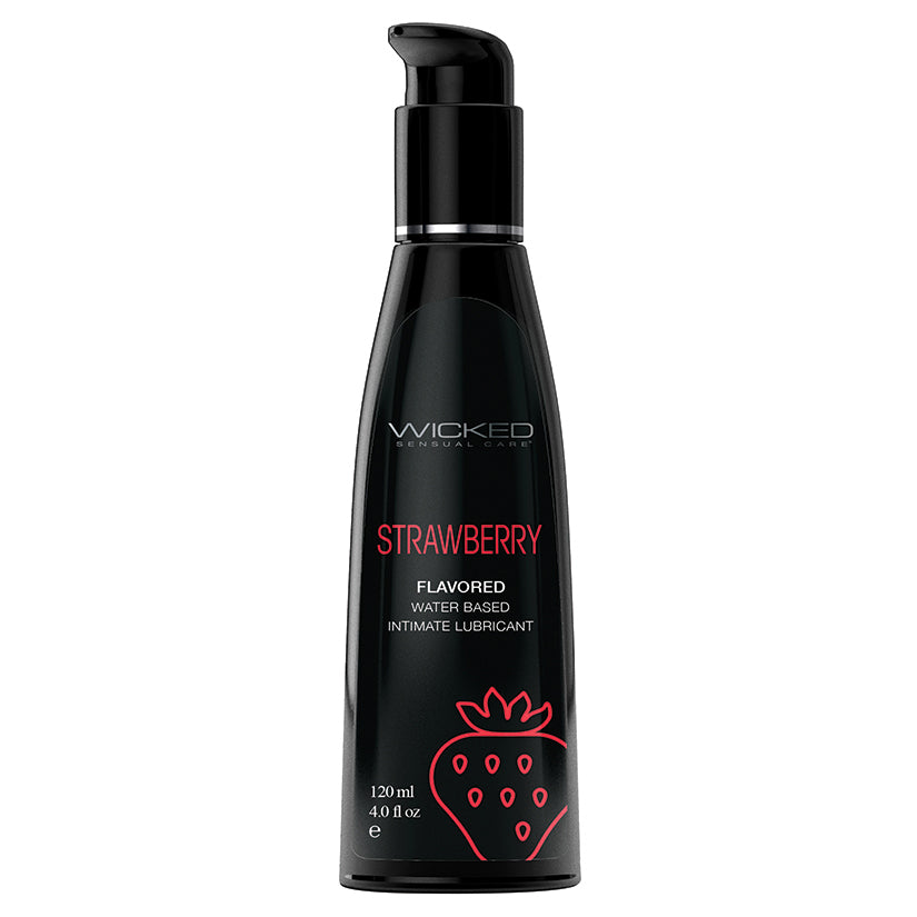 Wicked Aqua Flavored Lube-Strawberry 4Oz