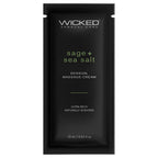 Wicked Sensual Massage Cream-Sage  Sea Salt Scented 10Ml Foil