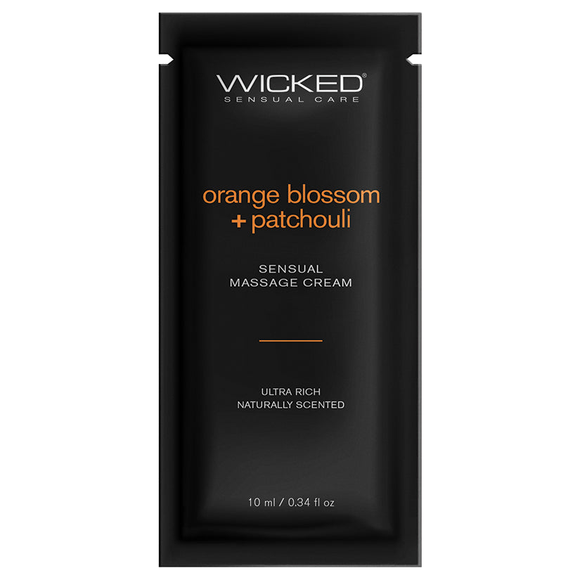 Wicked Sensual Massage Cream-Orange Blossom  Patchouli Scented 10Ml