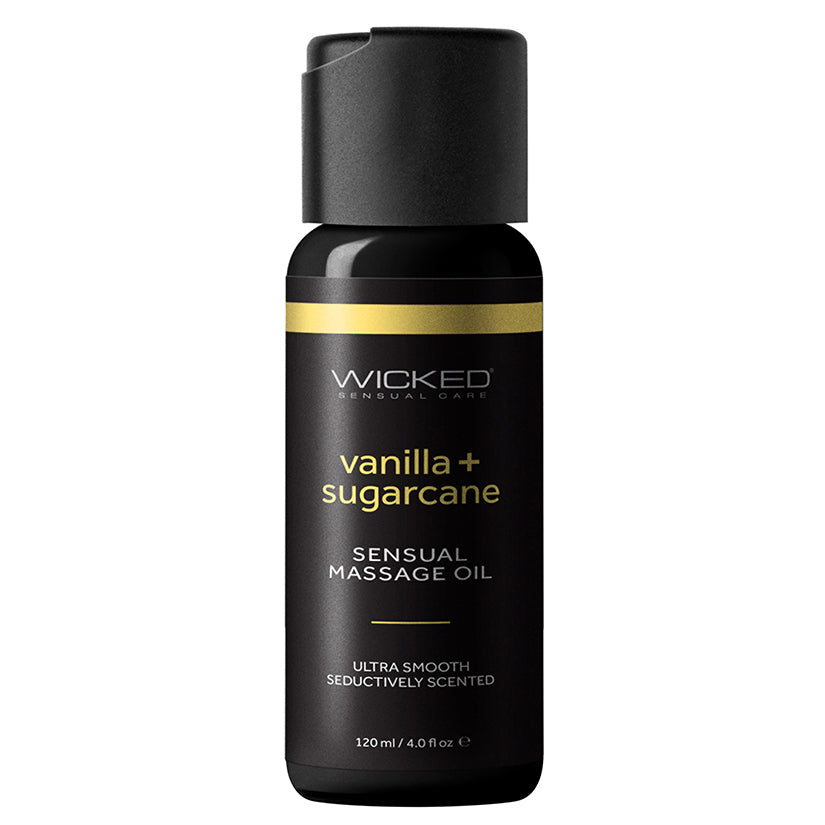 Wicked Sensual Massage Oil-Vanilla And Sugarcane 4Oz