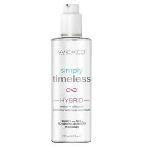 Wicked Simply Timeless Hybrid Water & Silicone Lubricant 4Oz