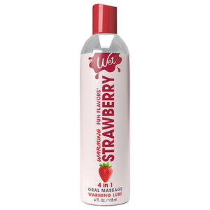 Wet Warming Fun Flavors Strawberry 4-In-1 Lubricant 4Oz