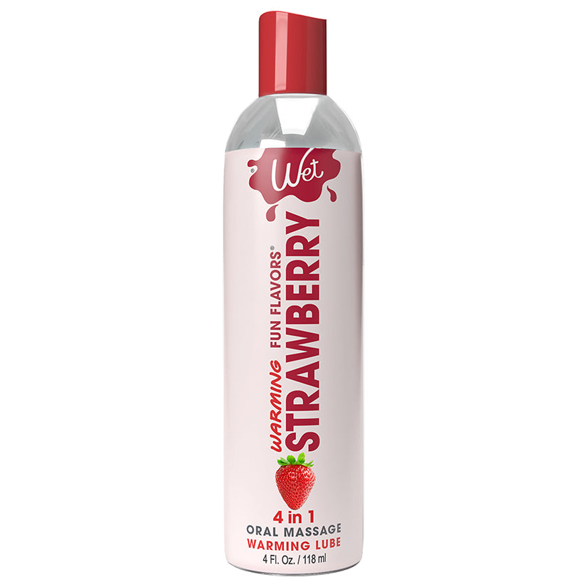 Wet Warming Fun Flavors Strawberry 4-In-1 Lubricant 4Oz