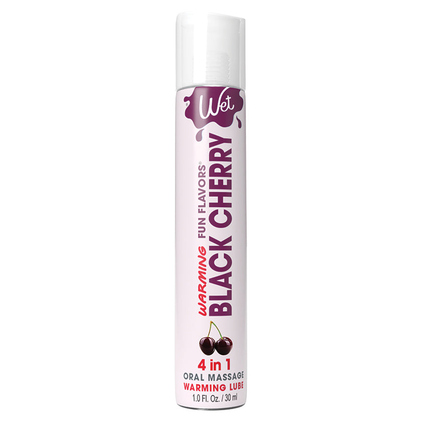 Wet Warming Fun Flavors Black Cherry 4-In-1 Lubricant 1Oz