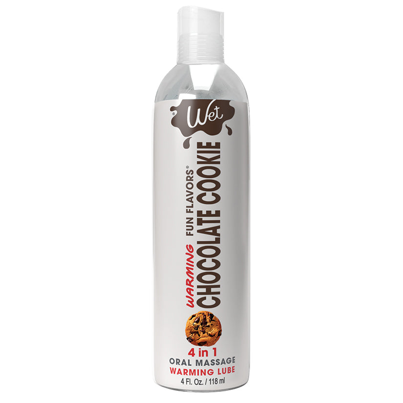 Wet Warming Fun Flavors Chocolate Cookie 4-In-1 Lubricant 4Oz