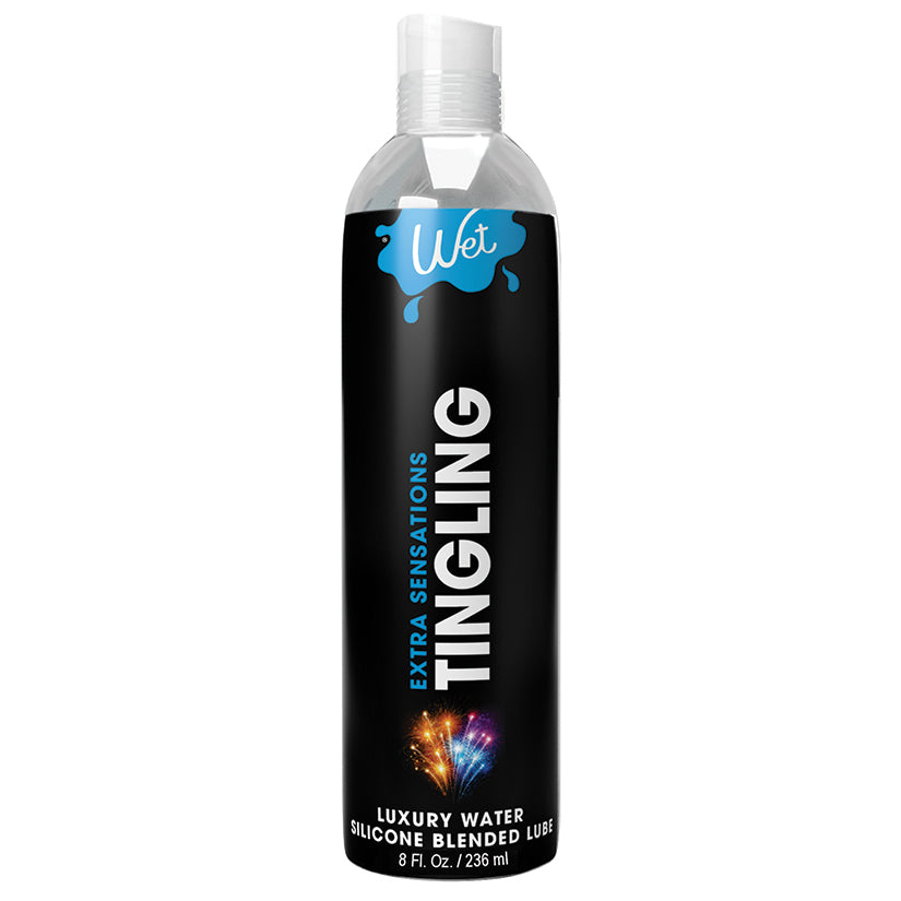 Wet Extra Sensations Tingling Water / Silicone Blend Based Lubricant 8Oz