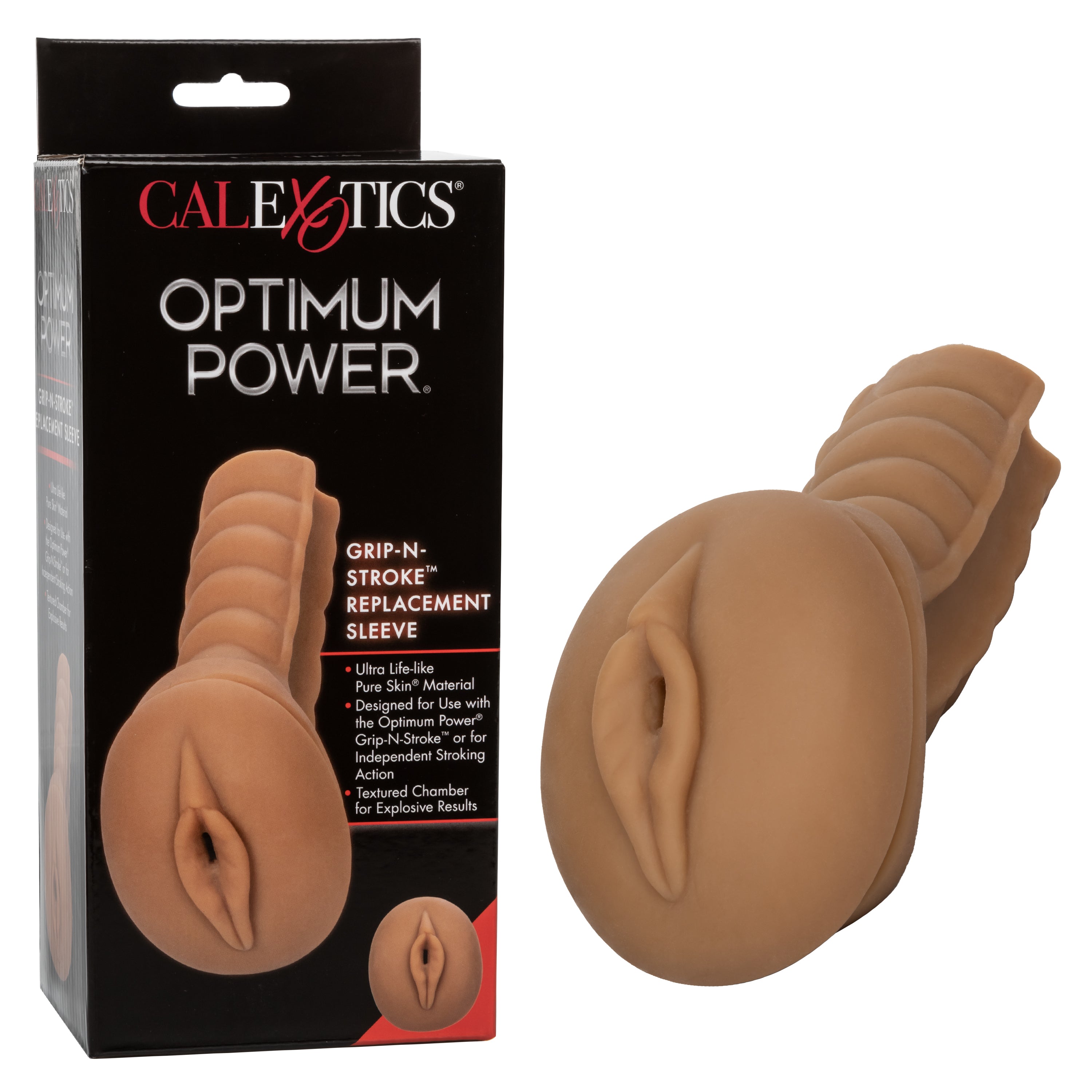 Optimum Power Grip-N-Stroke Replacement Sleeve -  Brown