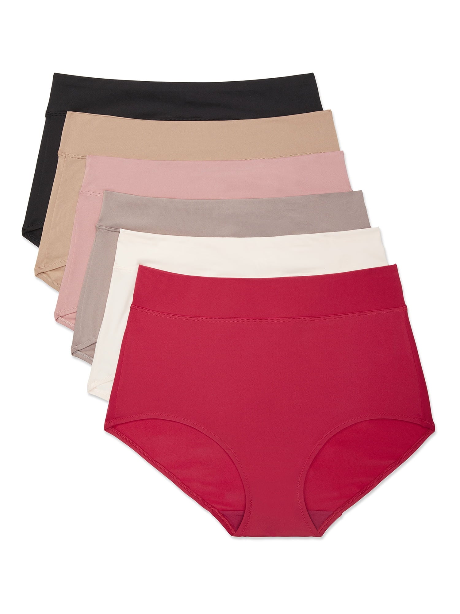 Warners Blissful Benefits Dig-Free Comfort Waistband Microfiber Brief 6-Pack Rs9046W