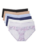 Warners Blissful Benefits Dig-Free Comfort Waistband With Lace Microfiber Hipster 6-Pack Ru1796W