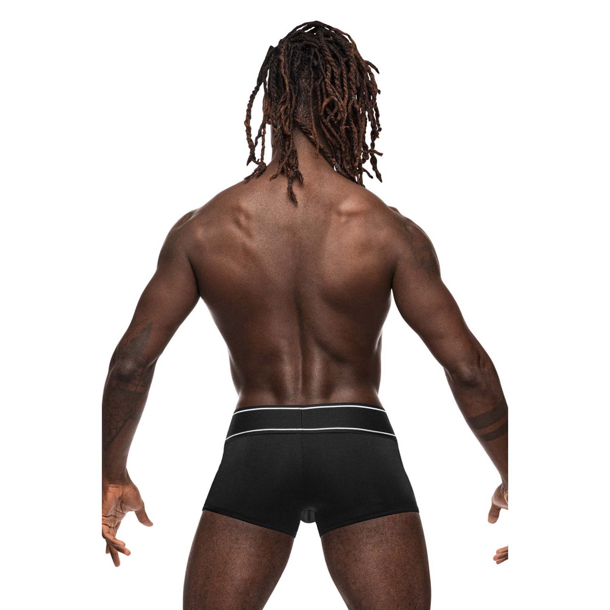Modal Rib Pouch Short  Xlarge  Black