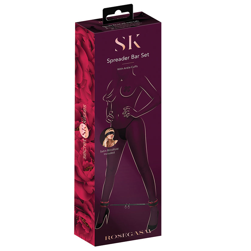 Secret Kisses Rosegasm Spreader Bar Set With Ankle Cuffs
