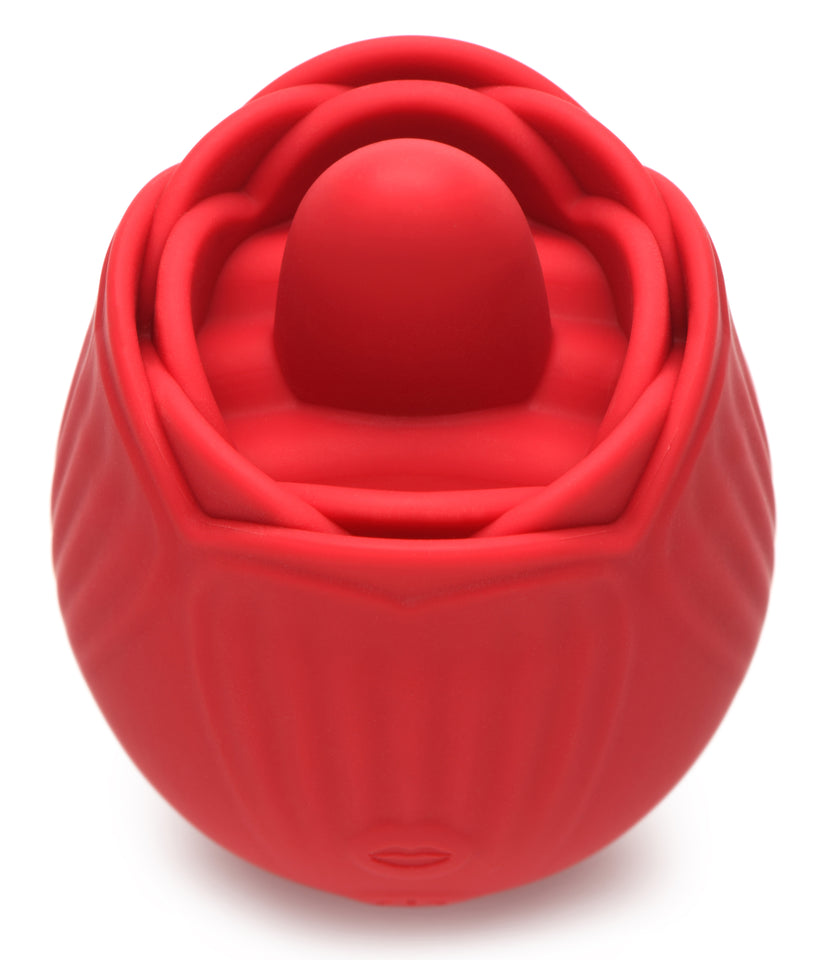 Inmi Bloomgasm French Rose Toy Licking & Vibrating Stimulator. Rose Tongue Vibrator Toy, Clitoralis Stimulator For Women & Adult Sex Toys Couples. Waterproof & Rechargeable - Usb Cable Included.