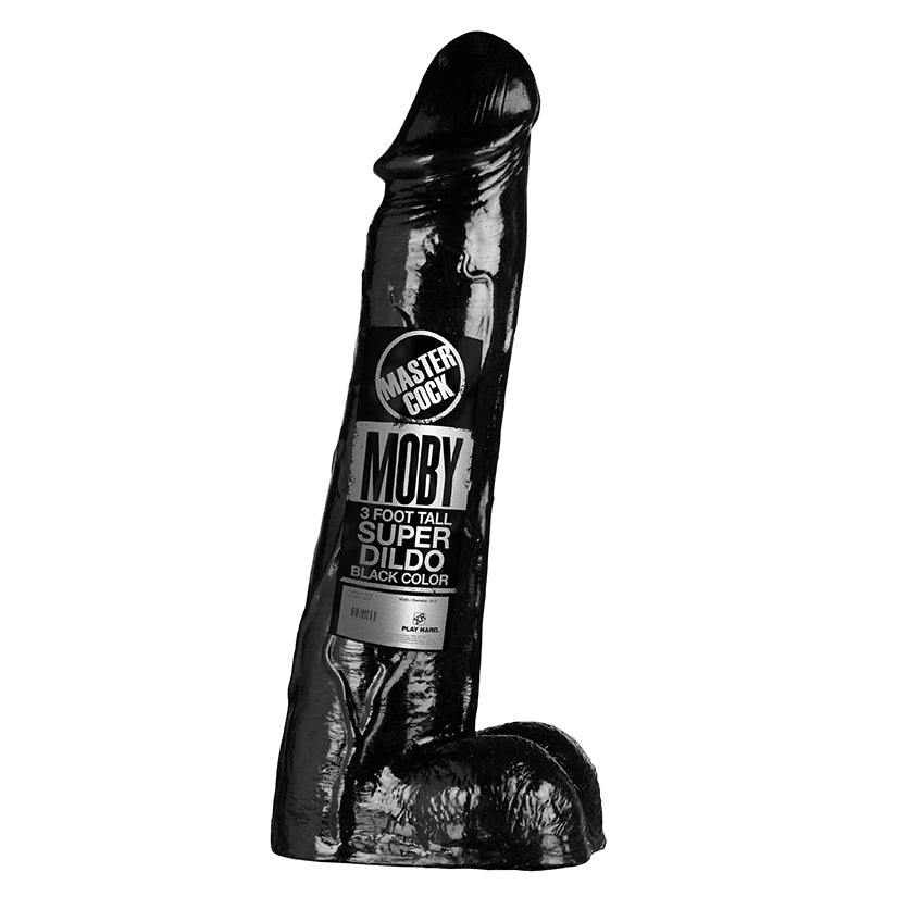 Moby Huge 3 Foot Tall Super Dildo - Black [Drop Ship Only]