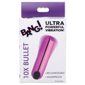 Bang! 10X Rechargeable Vibrating Metallic Bullet-Purple