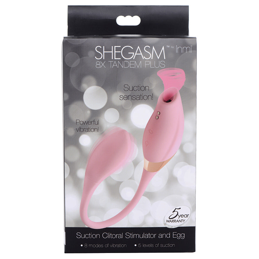 Shegasm 8X Tandem Plus Suction Clitoral Stimulator & Vibrating Egg
