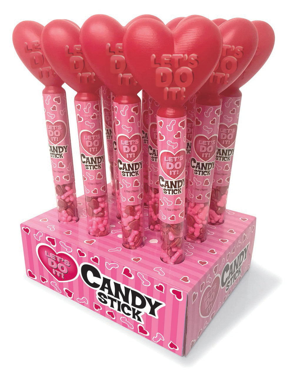 Lets Do It Candy Stick Display - 12 Count