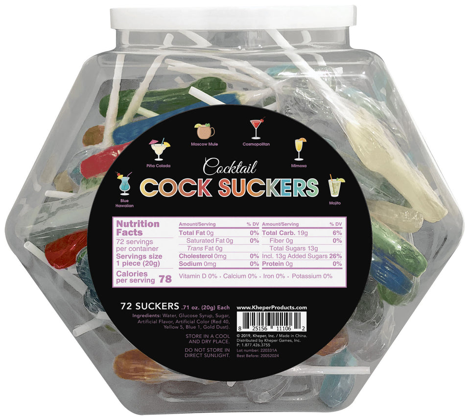 Cocktail Cock Suckers 72Pc Fish Bowl