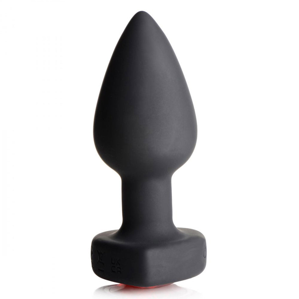 Booty Sparks 28X Vibrating Silicone Red Heart Anal Plug - Small (Ag966-Small)