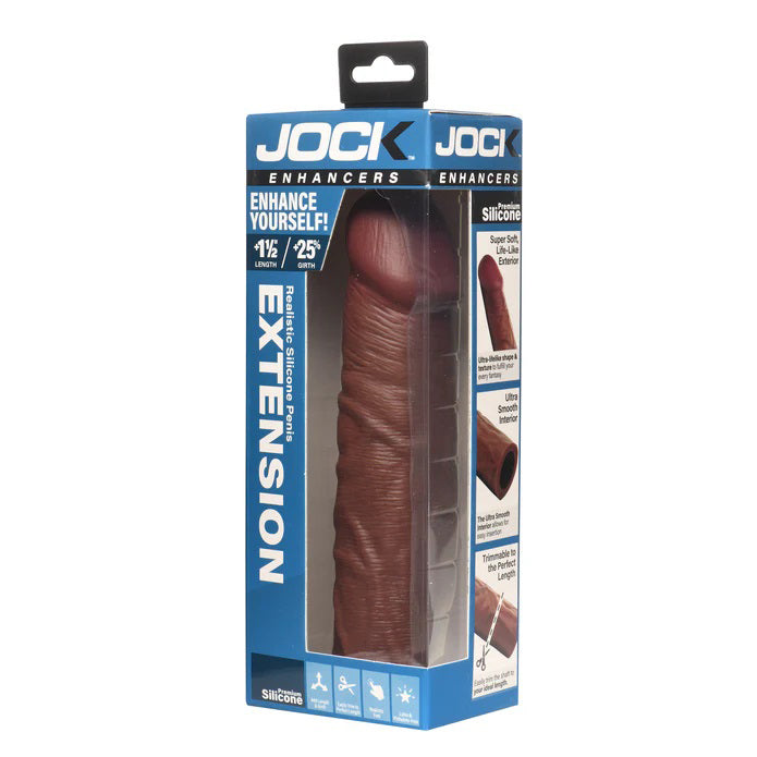 Jock 1.5 Silicone Penis Extension Sleeve - Dark