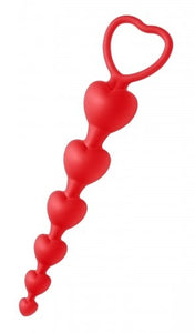 Frisky Sweet Heart Silicone Anal Beads