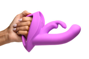 10X Come Hither Rocket Silicone Vibrator - Purple