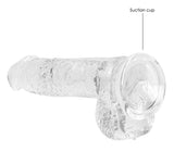 Realrock Jelly  Dildo With Balls 6&quot; Clea