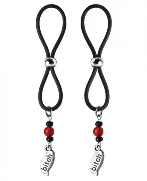 Bijoux De Nip Nipple Halos Bitch Charm Red Black(D0102H500XY.)