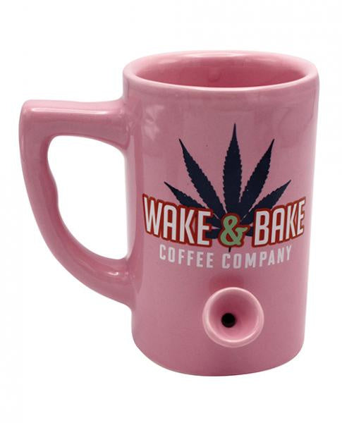 Wake & Bake coffee Mug Holds 10 ounces Pink(D0102H501HY)
