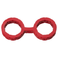 Japanese Bondage Silicone Cuffs Small Red(D0102H507Dv.)