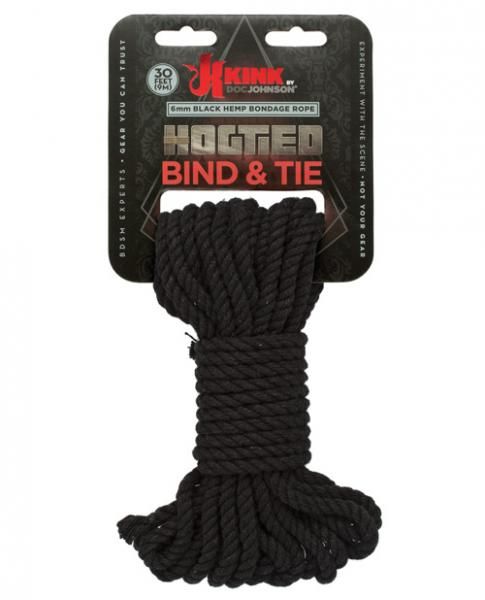 Kink Hogtied Bind &Amp; Tie Hemp Bondage Rope 30Ft Black(D0102H507Yg.)