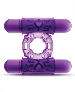 Double Play Dual Vibrating Cock Ring Purple(D0102H509YA.)