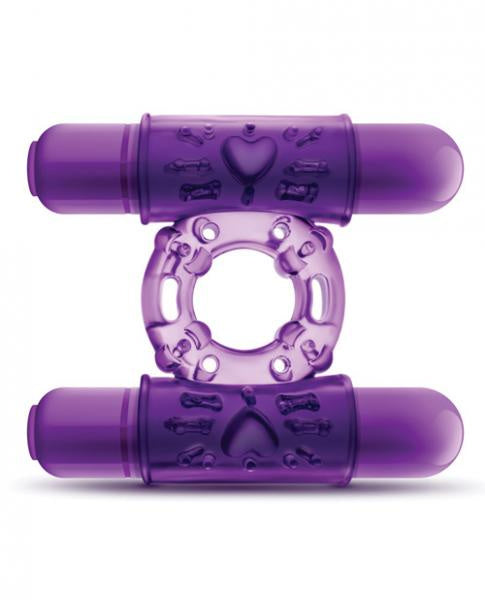 Double Play Dual Vibrating Cock Ring Purple(D0102H509YA.)