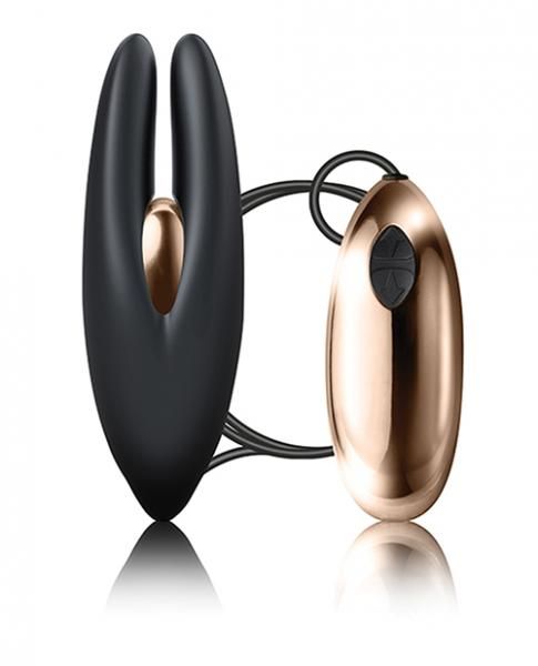 Rocks Off Mimosa Clitoral Vibrator Black Rose Gold(D0102H50Bcv.)