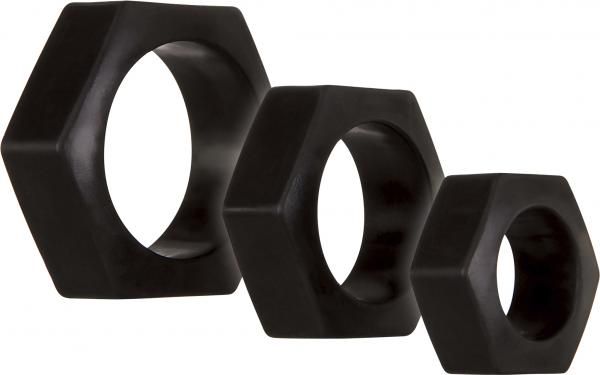 Lug Nuts 3 Cock Rings BlackD0102H50KVA