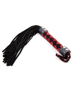 Plesur 15 inches Leather Flogger Black Red(D0102H50L37)