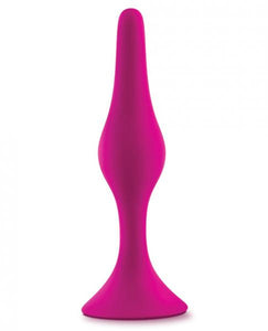 Blush Luxe Satin Smooth Beginner Butt Plug Medium, Platinum Silicone Anal Butt Plug, Sex Toy For Women, Sex Toy For Adults