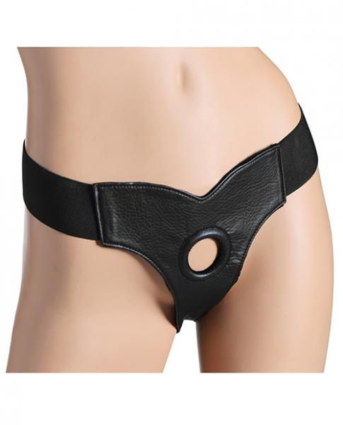 Thinz Bailey Velvet Lined Elastic Strap On Harness Black OSD0102H50V3V