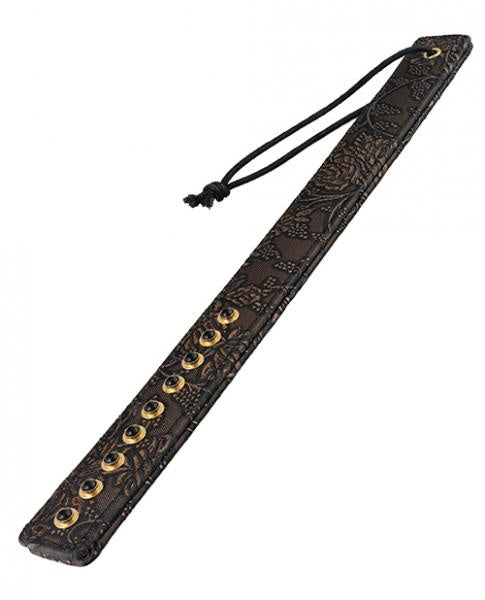 Paddle Brown Pu Floral Print With Gems