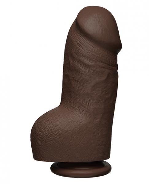 The D Fat D 8 Inches With Balls Firmskyn Brown Dildo(D0102H50Ynw.)