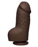 The D Fat D 8 Inches With Balls Firmskyn Brown Dildo(D0102H50Ynw.)