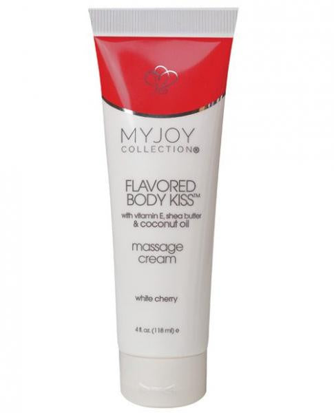 Flavored Body Kiss Massage Cream White Cherry 4oz(D0102H5282W.)
