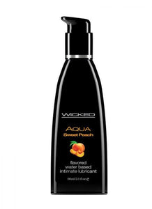 Wicked Aqua Sweet Peach Flavored Lubricant 2oz(D0102H52PQA.)