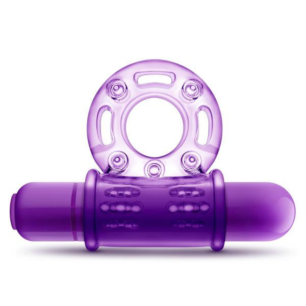 Couples Play Vibrating Cock Ring Purple(D0102H5GJ3W.)