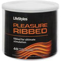 Lifestyles Pleasure Ribbed Latex Condoms 40 Pieces Bowl(D0102H5IVYG.)